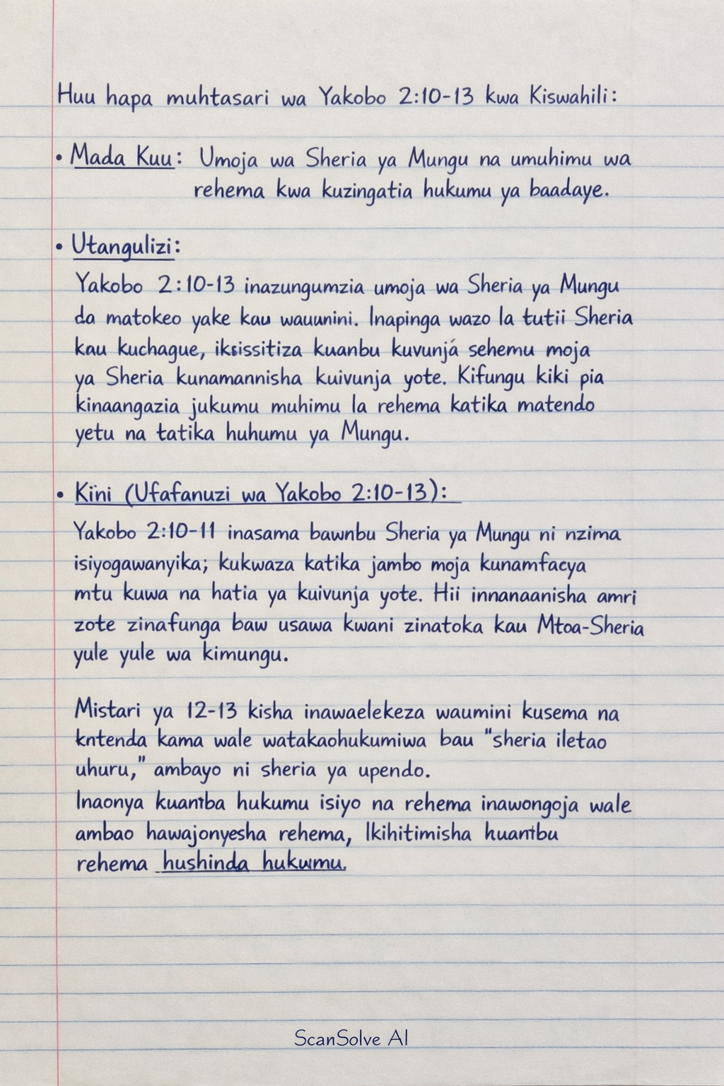 Handwritten step-by-step solution preview