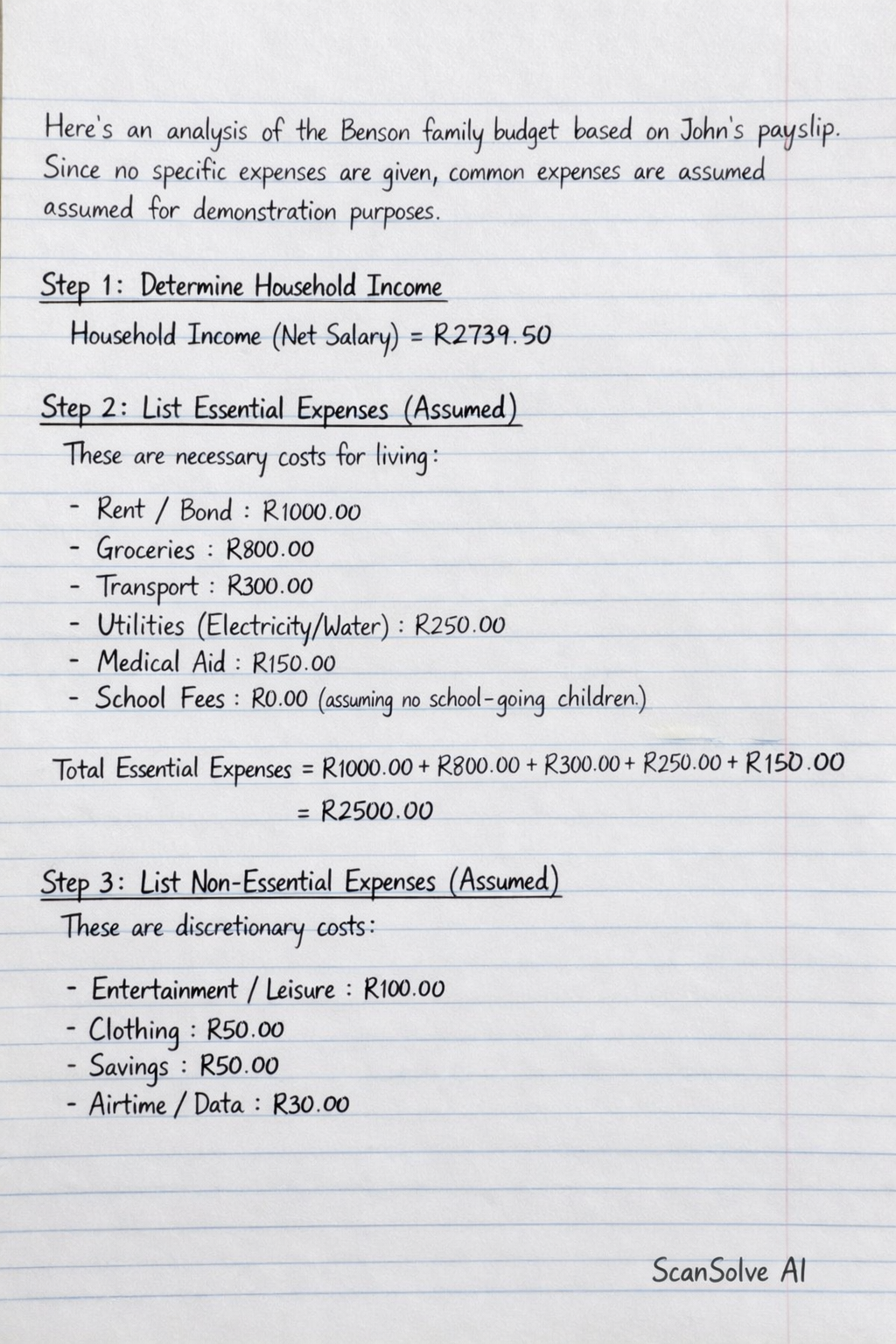 Handwritten step-by-step solution preview