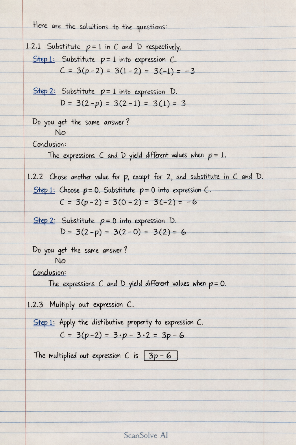 Handwritten step-by-step solution preview