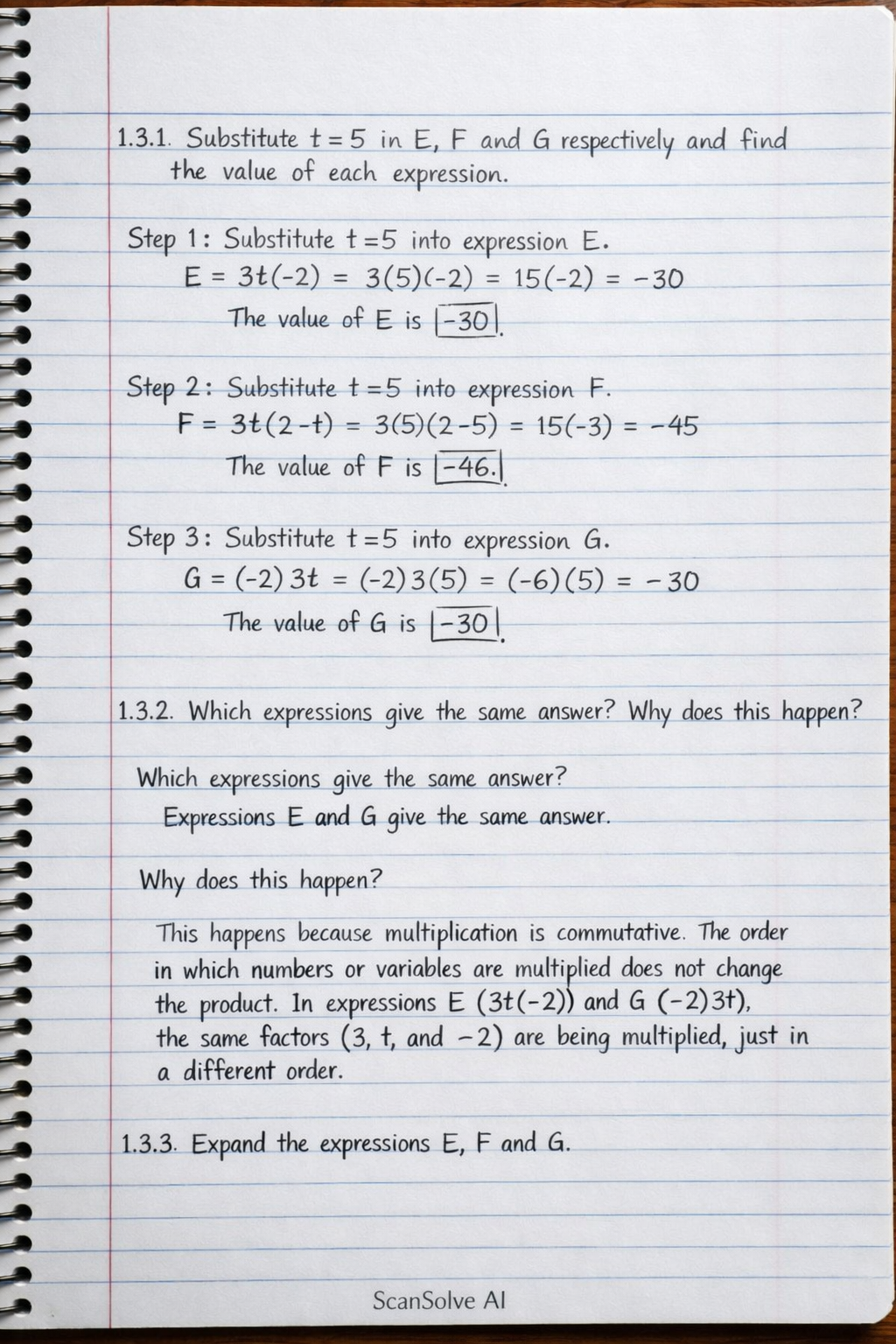 Handwritten step-by-step solution preview