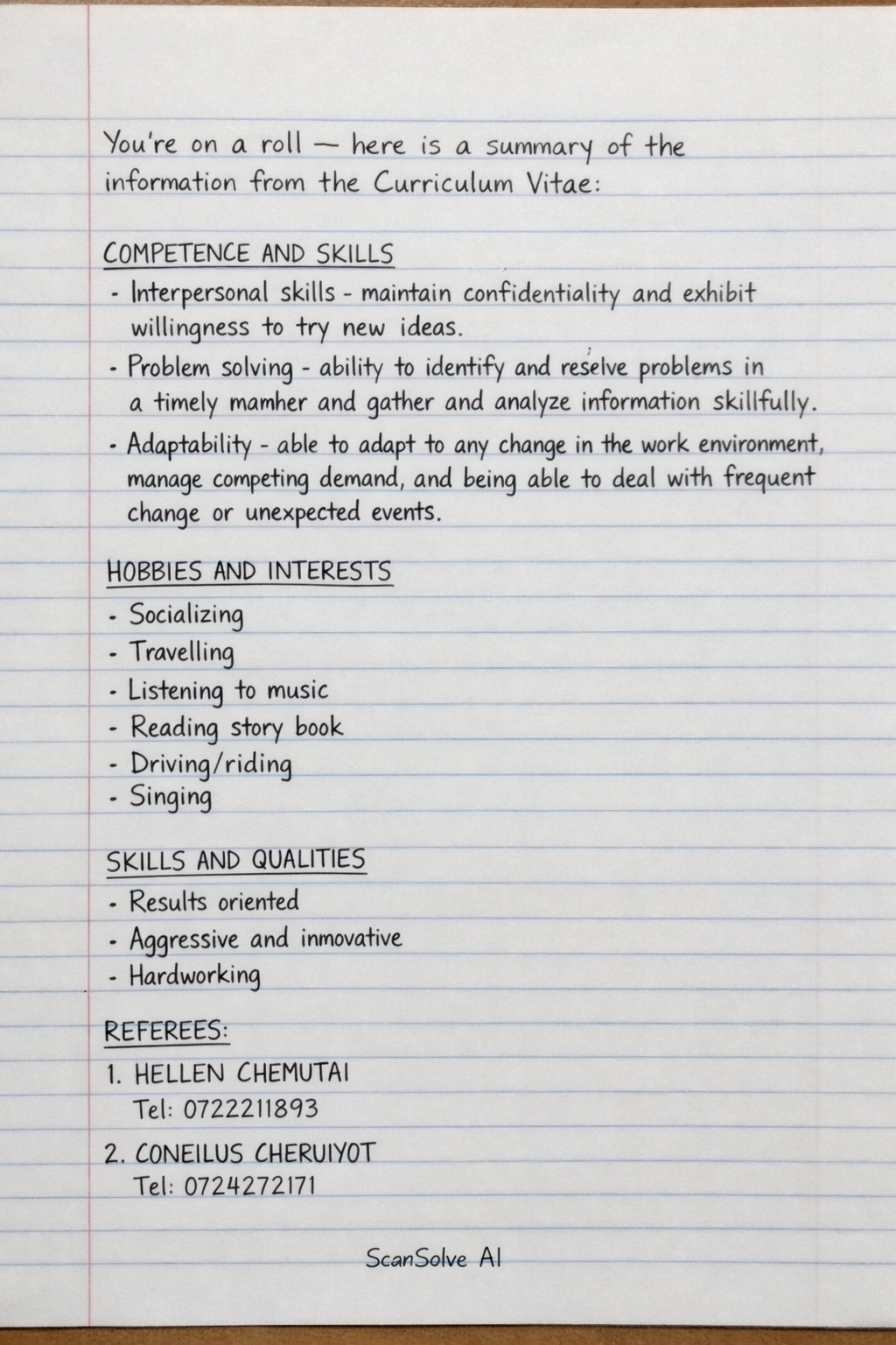Handwritten step-by-step solution preview
