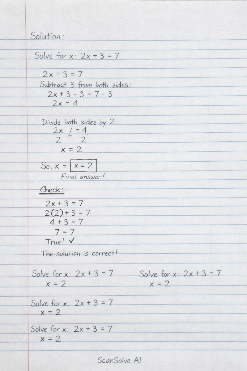 Handwritten step-by-step solution preview