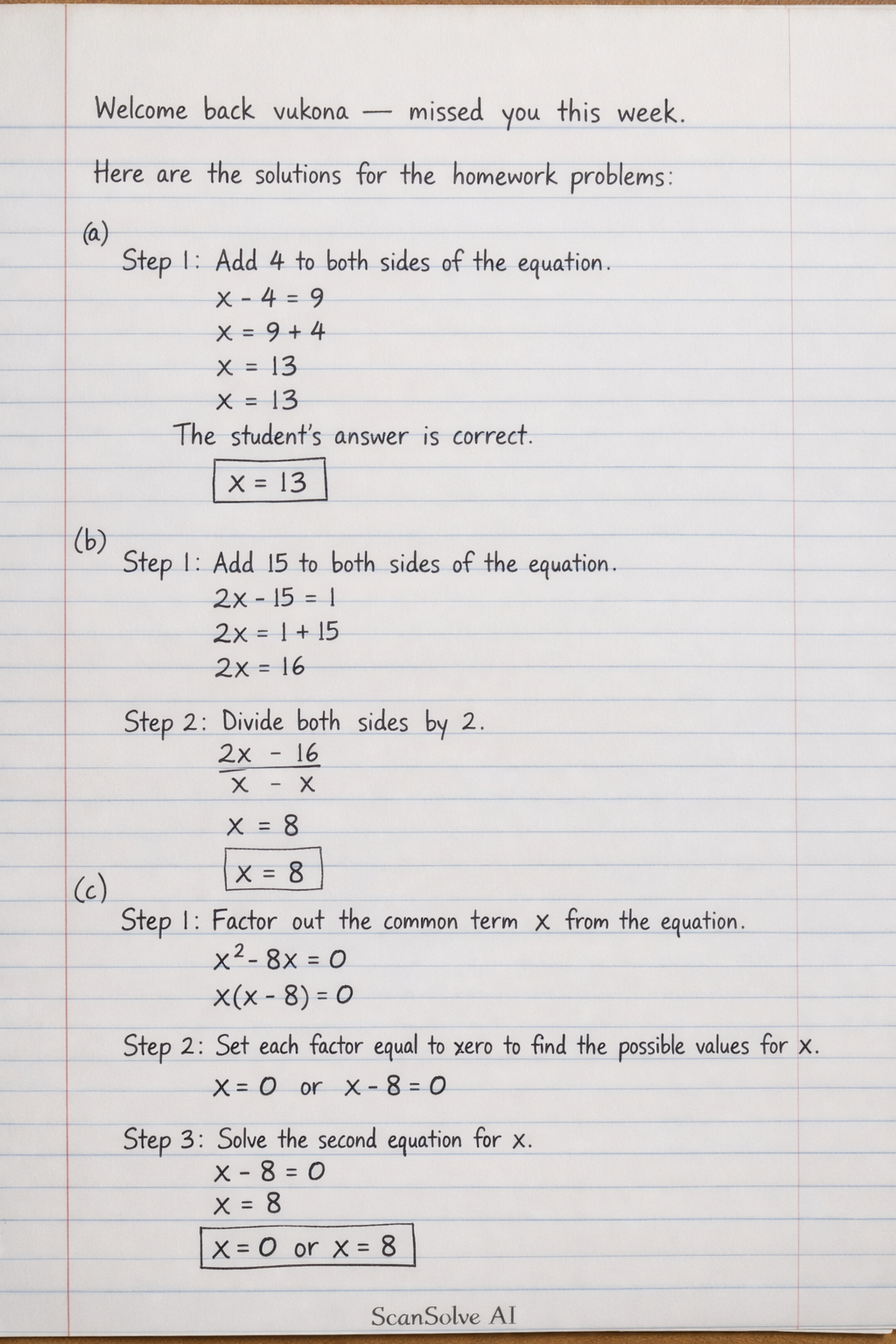 Handwritten step-by-step solution preview