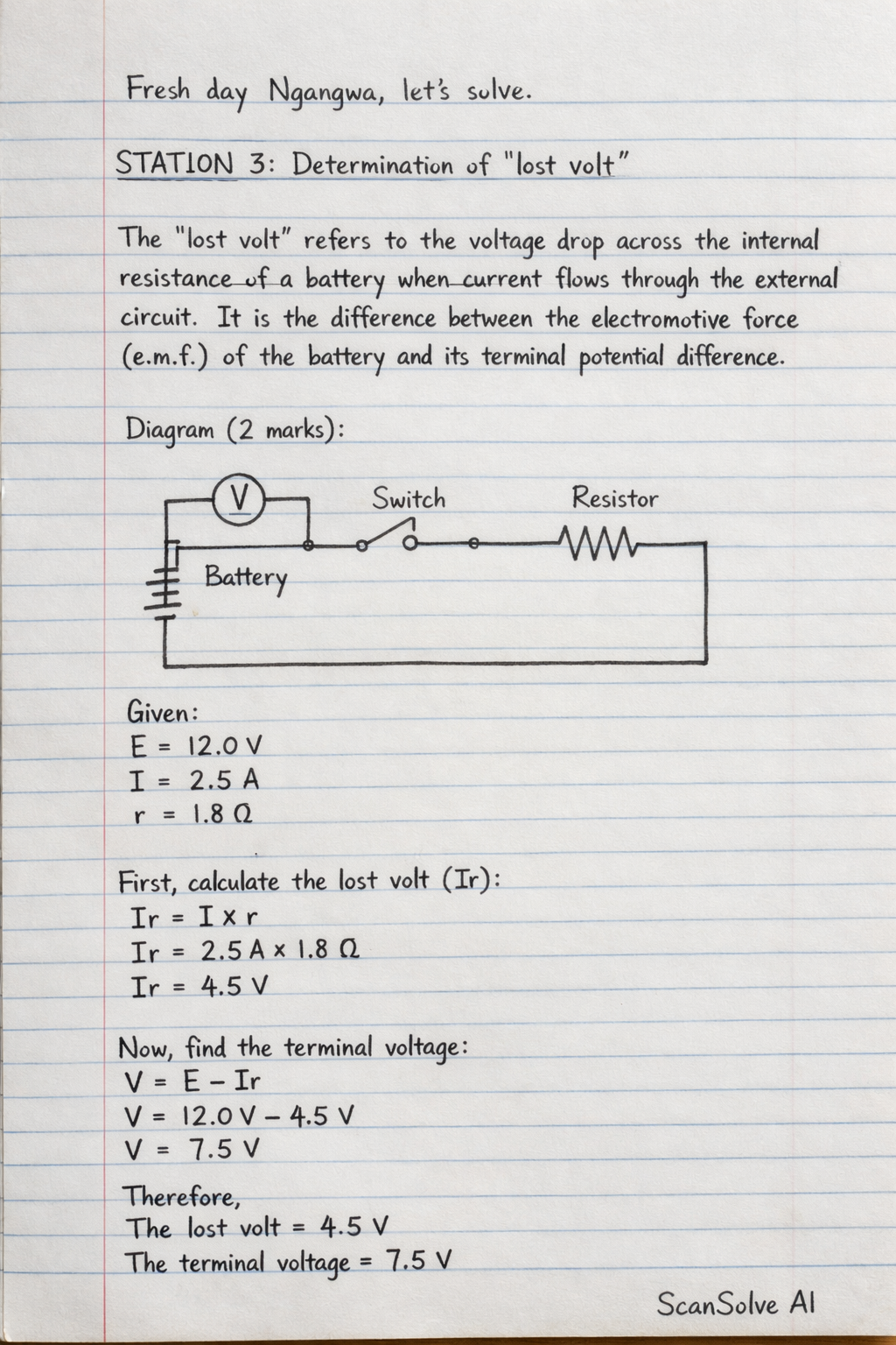 Handwritten step-by-step solution preview