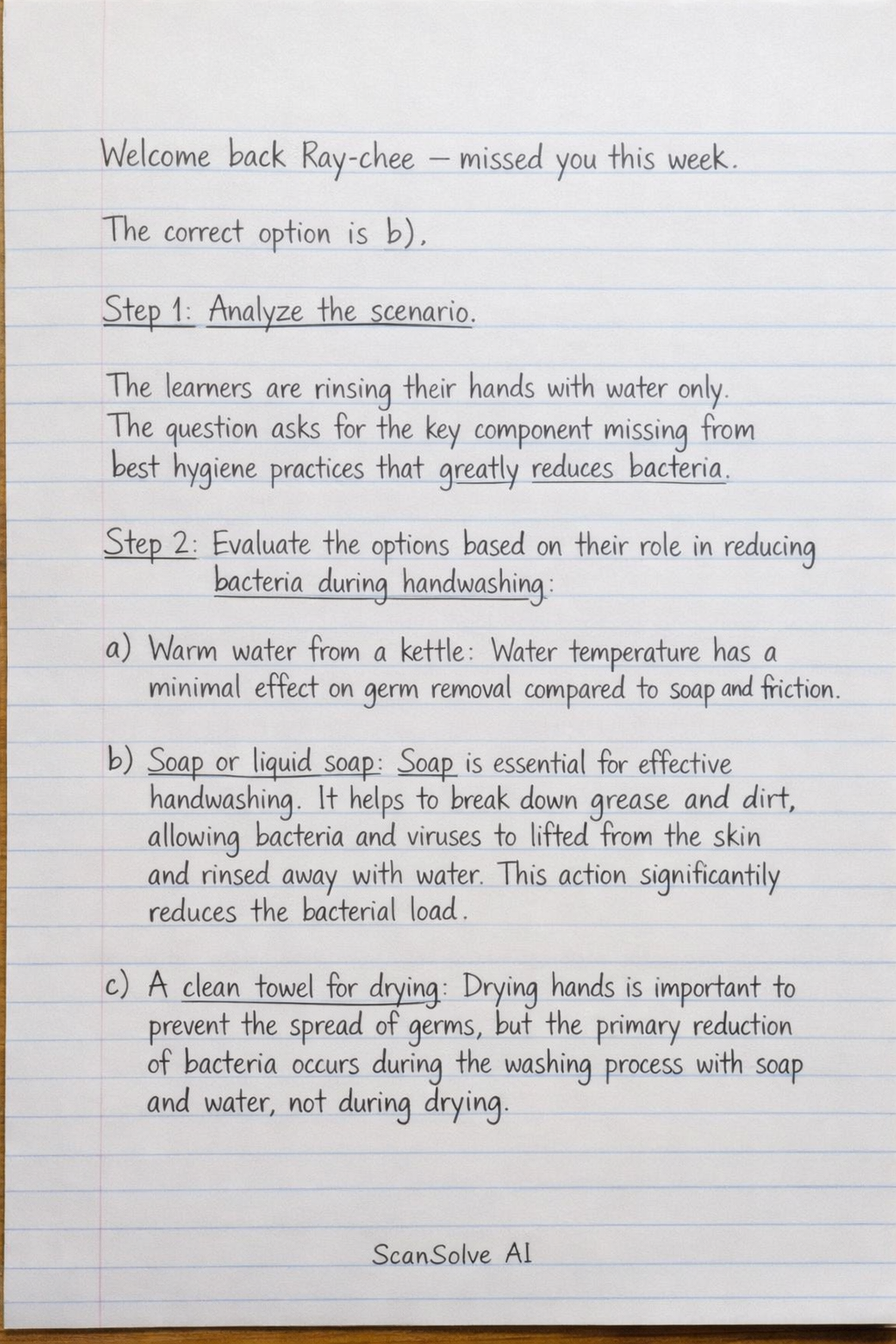 Handwritten step-by-step solution preview
