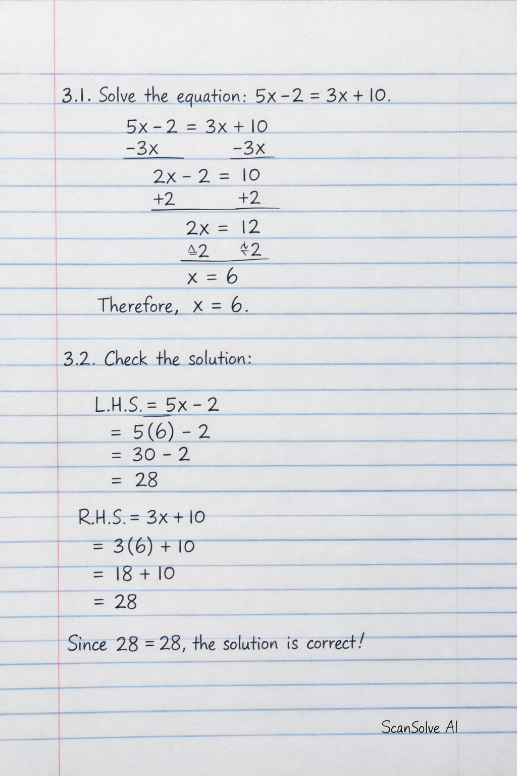 Handwritten step-by-step solution preview