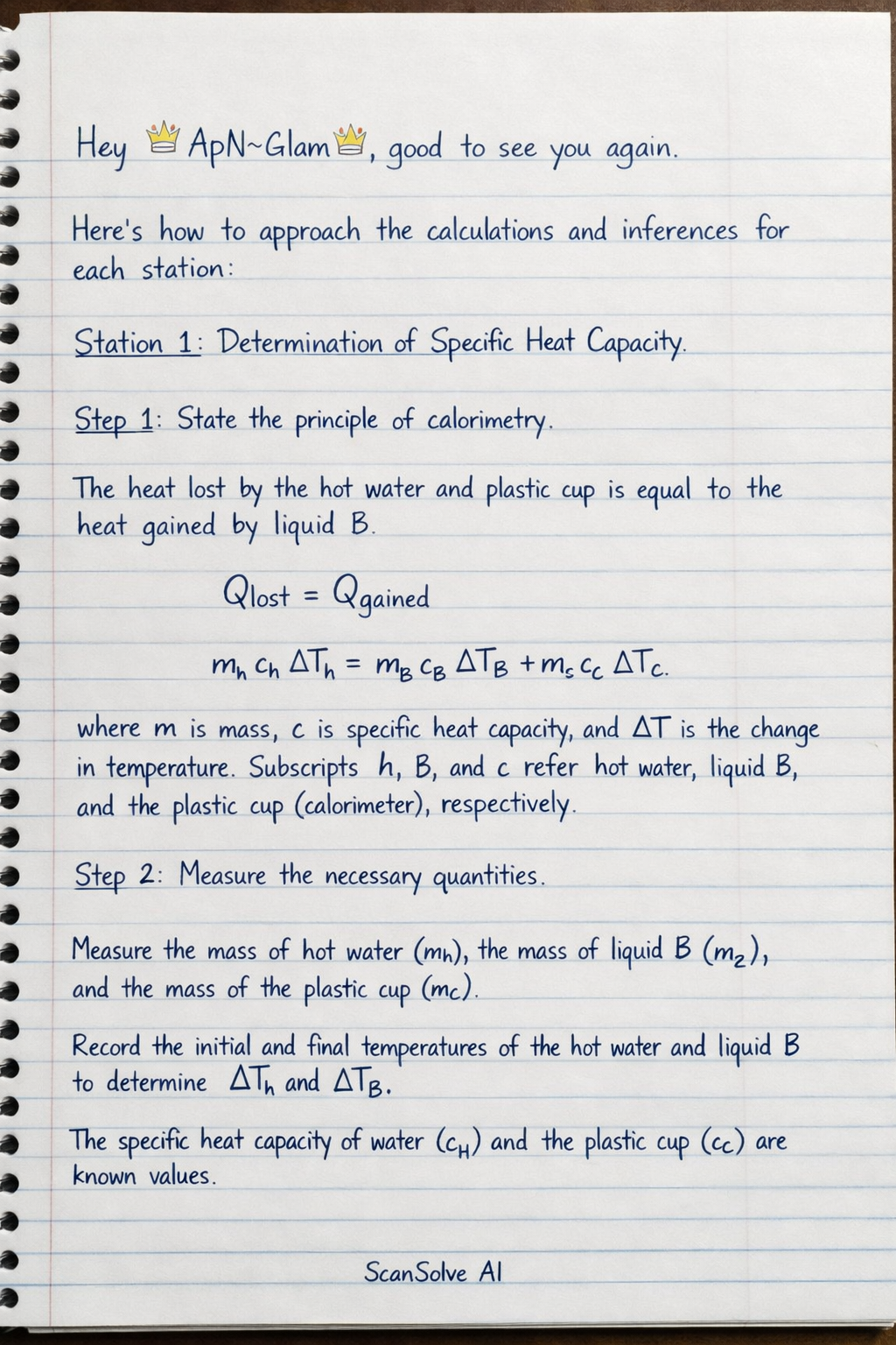 Handwritten step-by-step solution preview