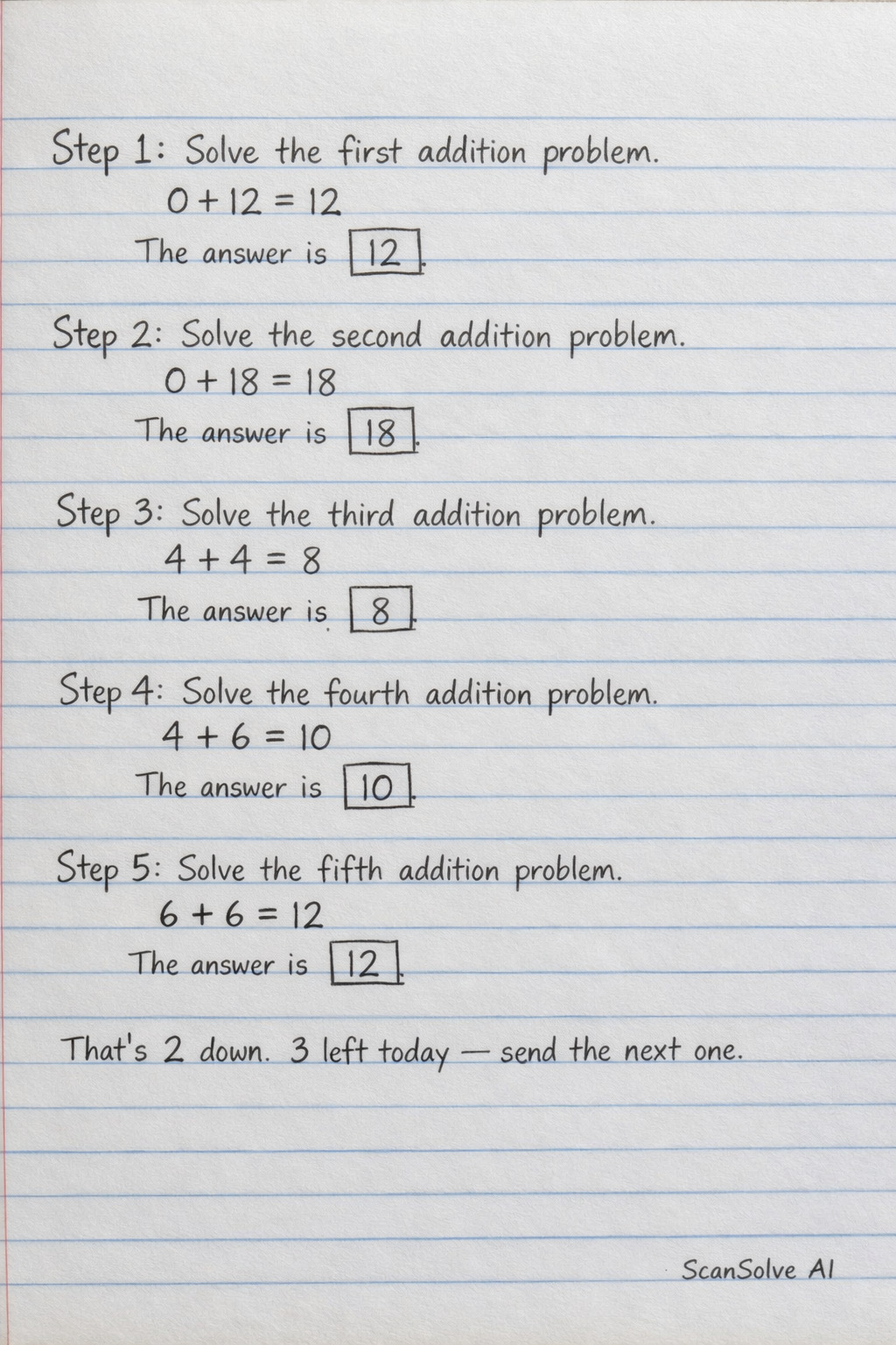Handwritten step-by-step solution preview