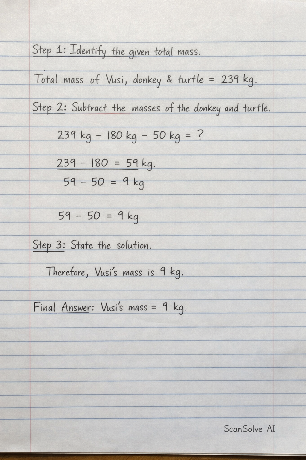 Handwritten step-by-step solution preview
