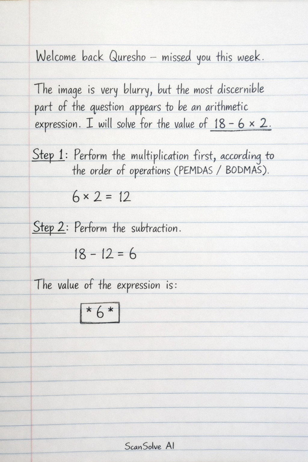 Handwritten step-by-step solution preview