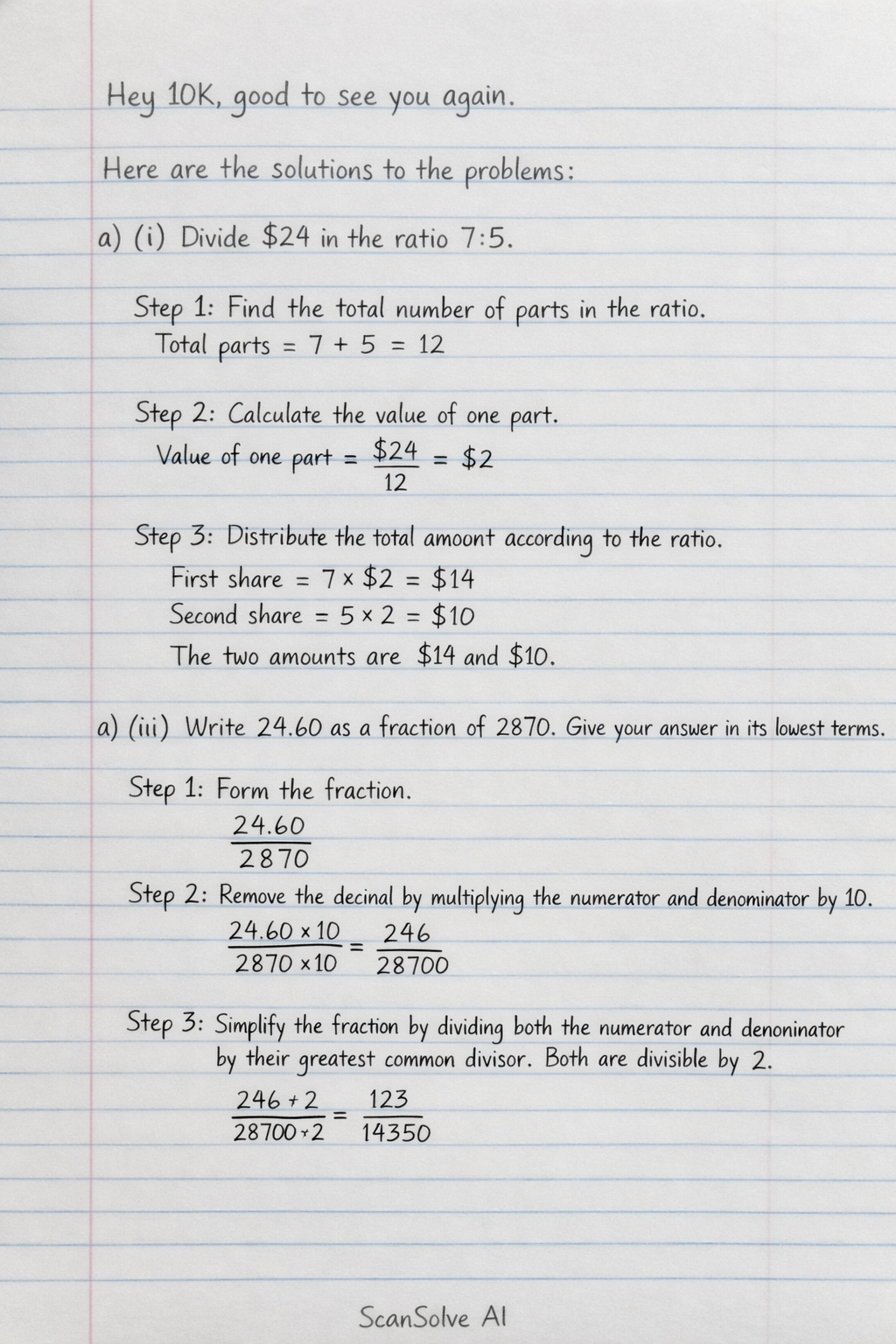 Handwritten step-by-step solution preview
