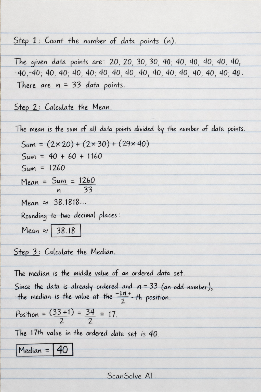Handwritten step-by-step solution preview