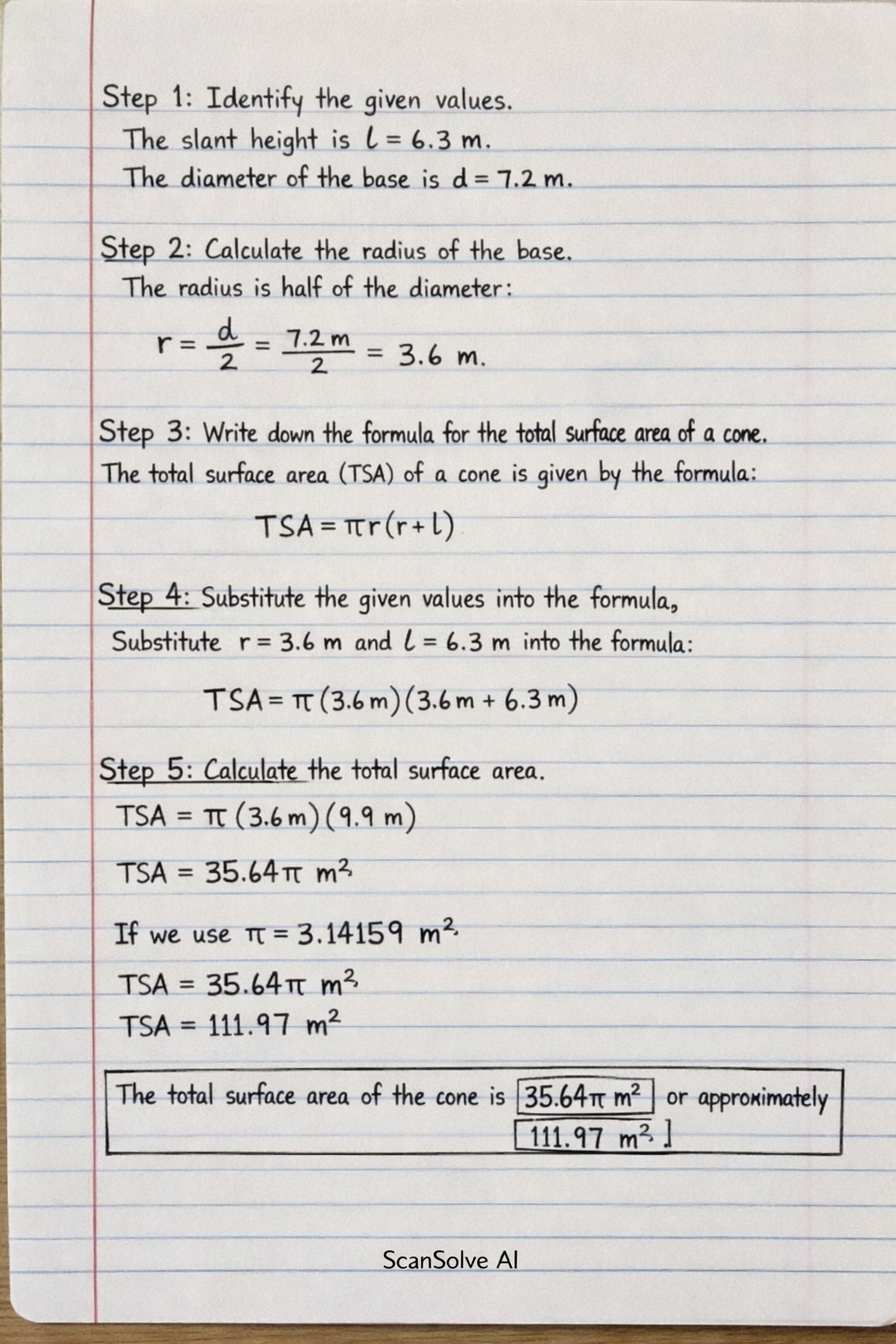 Handwritten step-by-step solution preview
