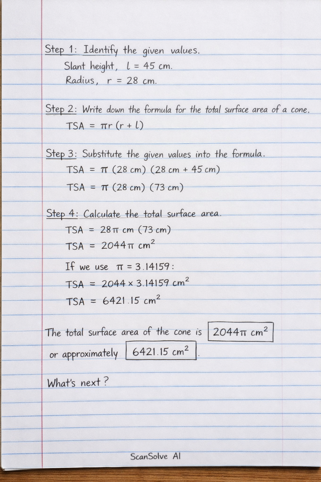 Handwritten step-by-step solution preview