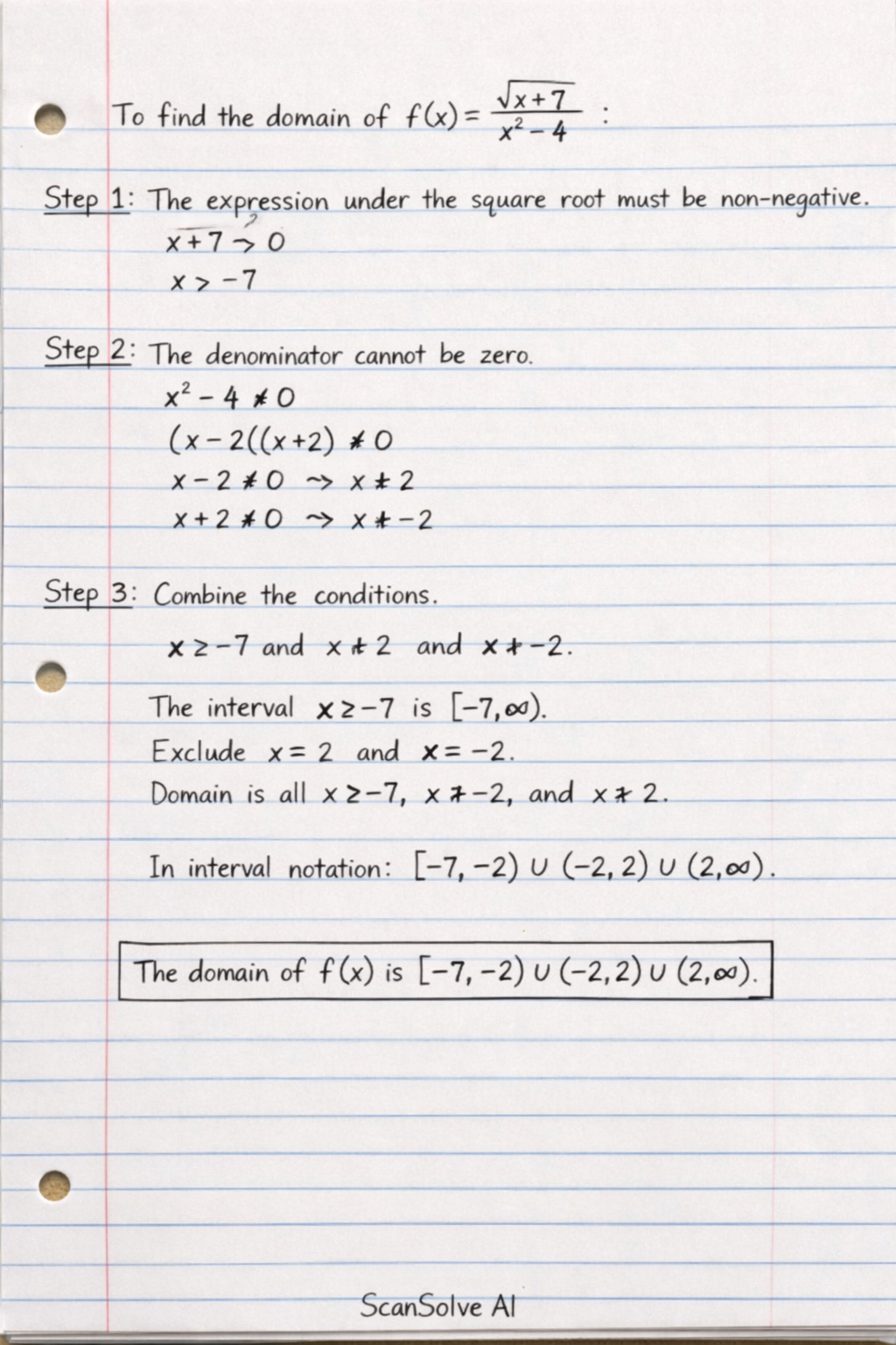 Handwritten step-by-step solution preview