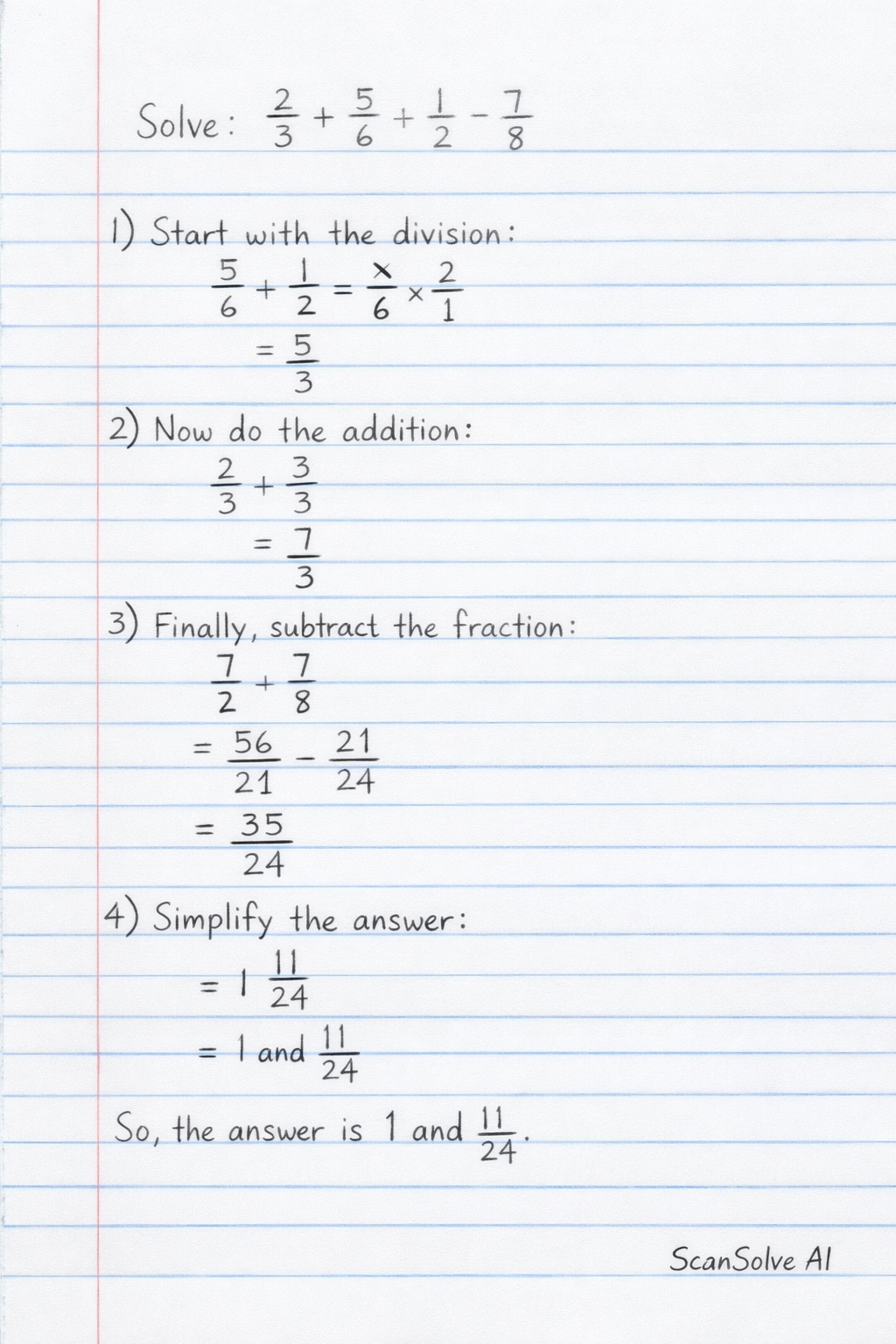 Handwritten step-by-step solution preview