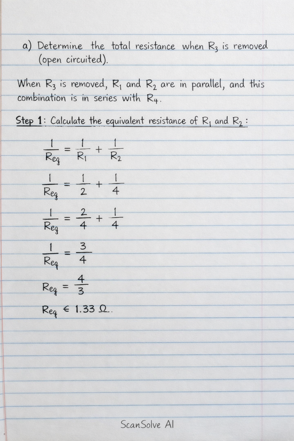 Handwritten step-by-step solution preview
