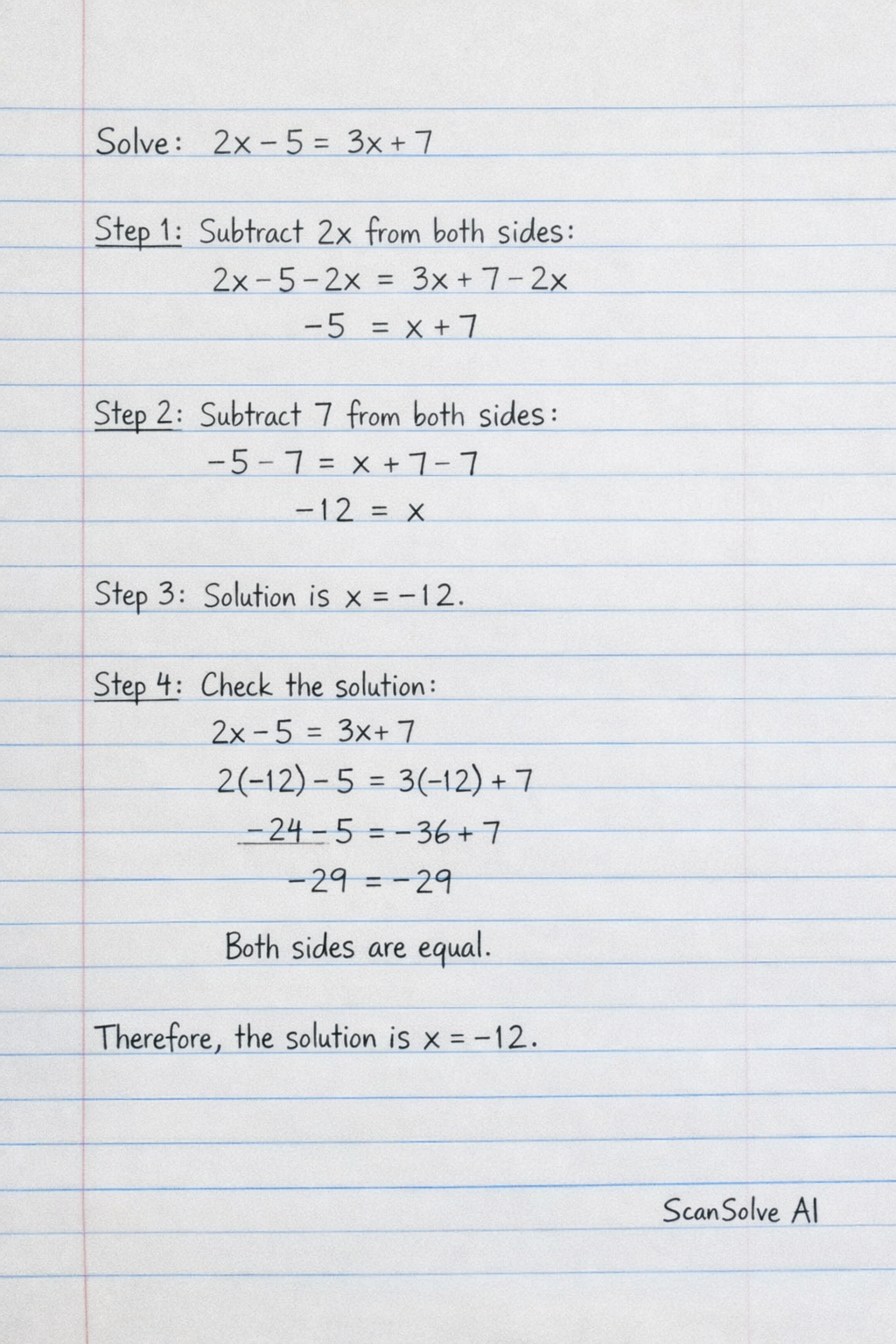 Handwritten step-by-step solution preview
