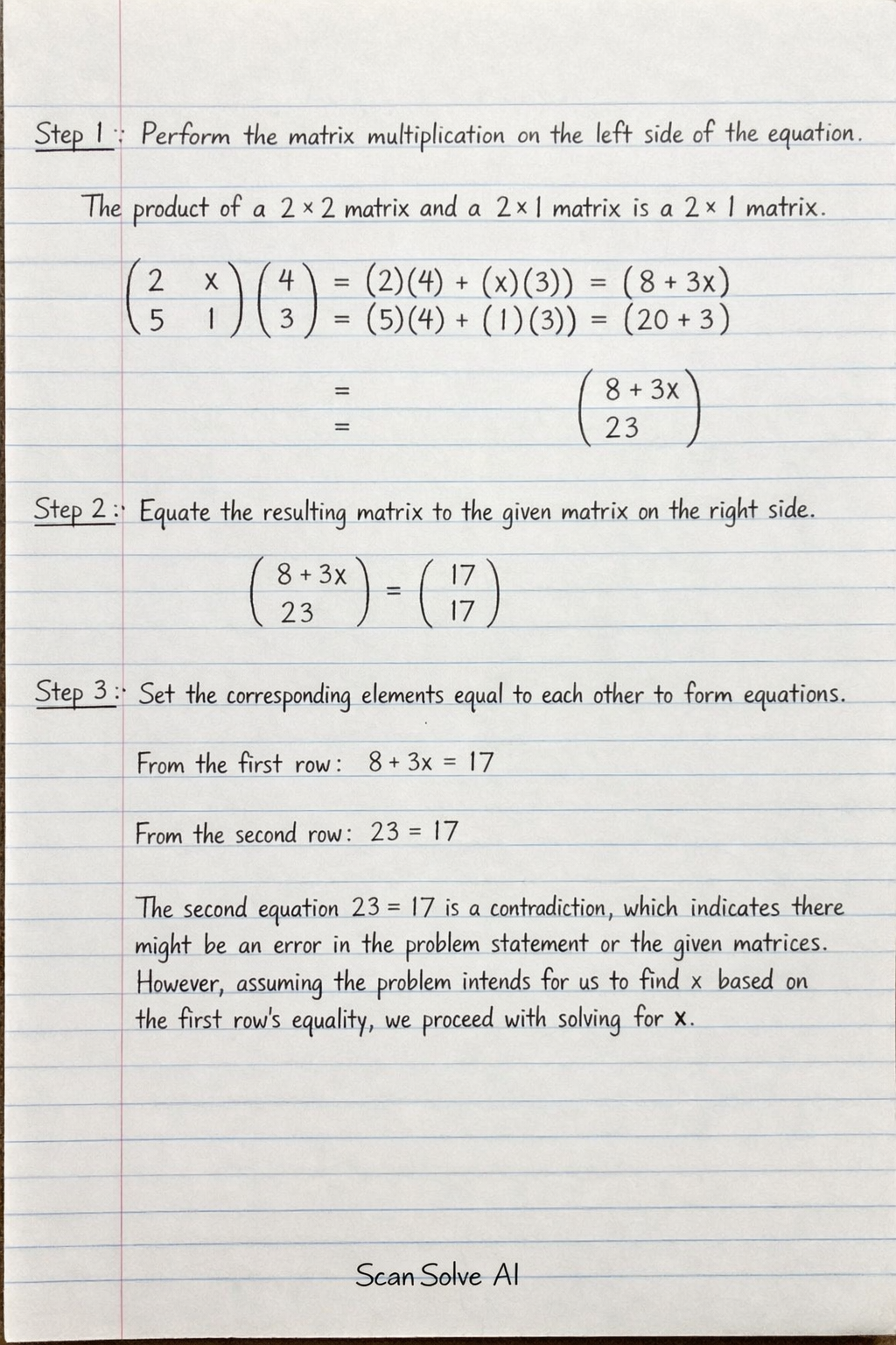 Handwritten step-by-step solution preview