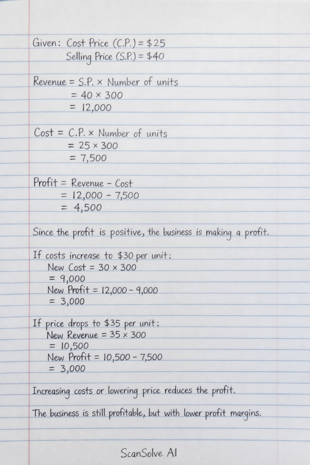 Handwritten step-by-step solution preview