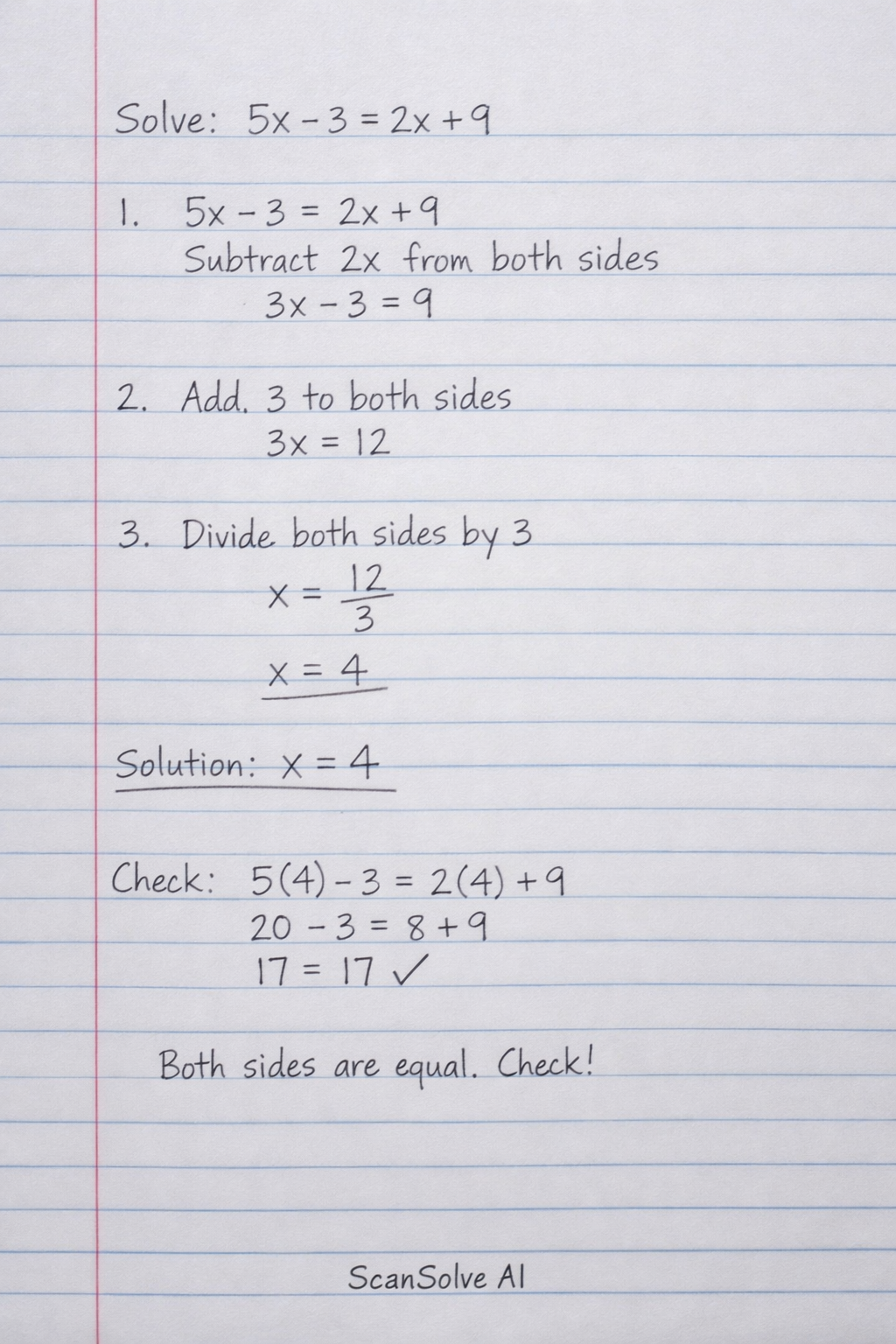 Handwritten step-by-step solution preview