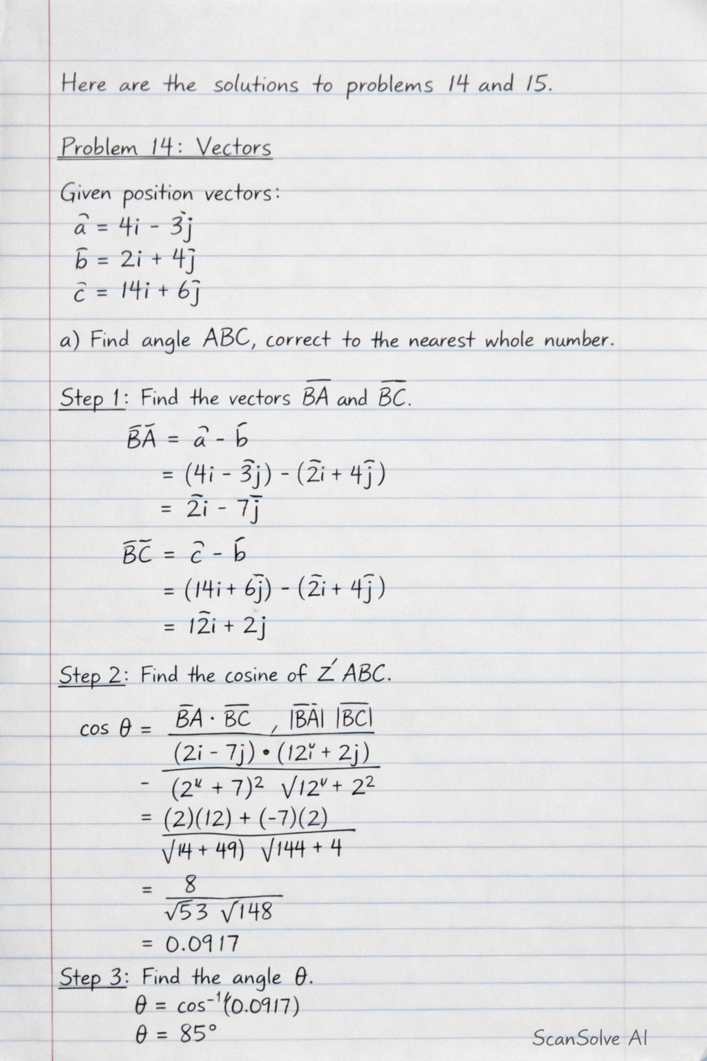Handwritten step-by-step solution preview