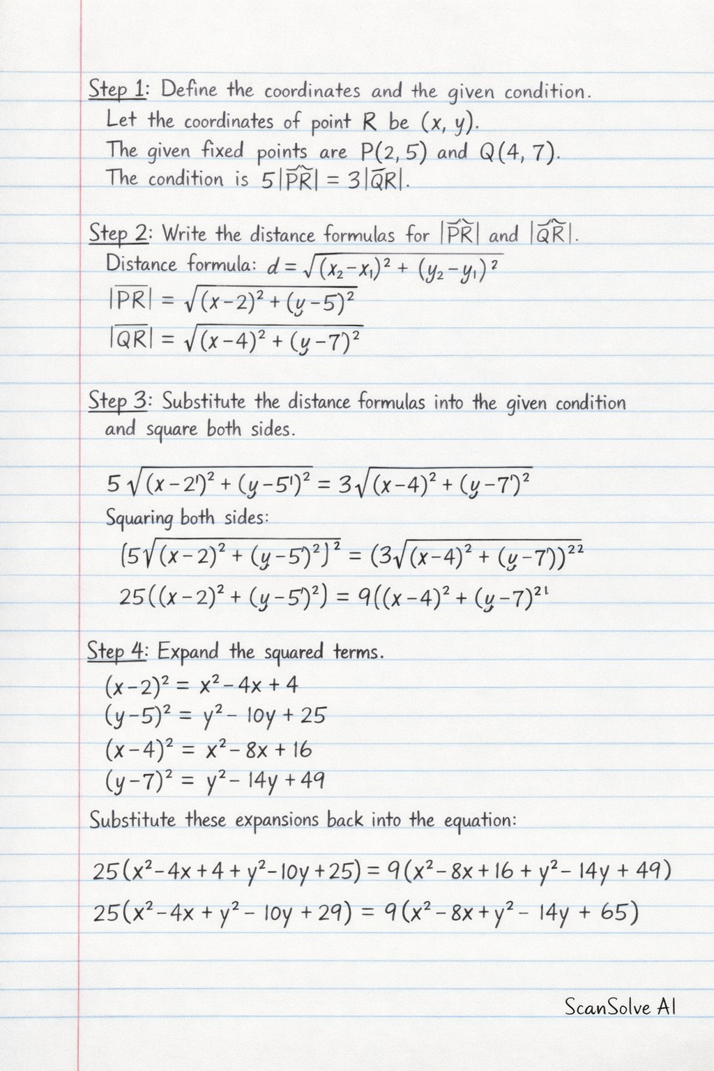 Handwritten step-by-step solution preview