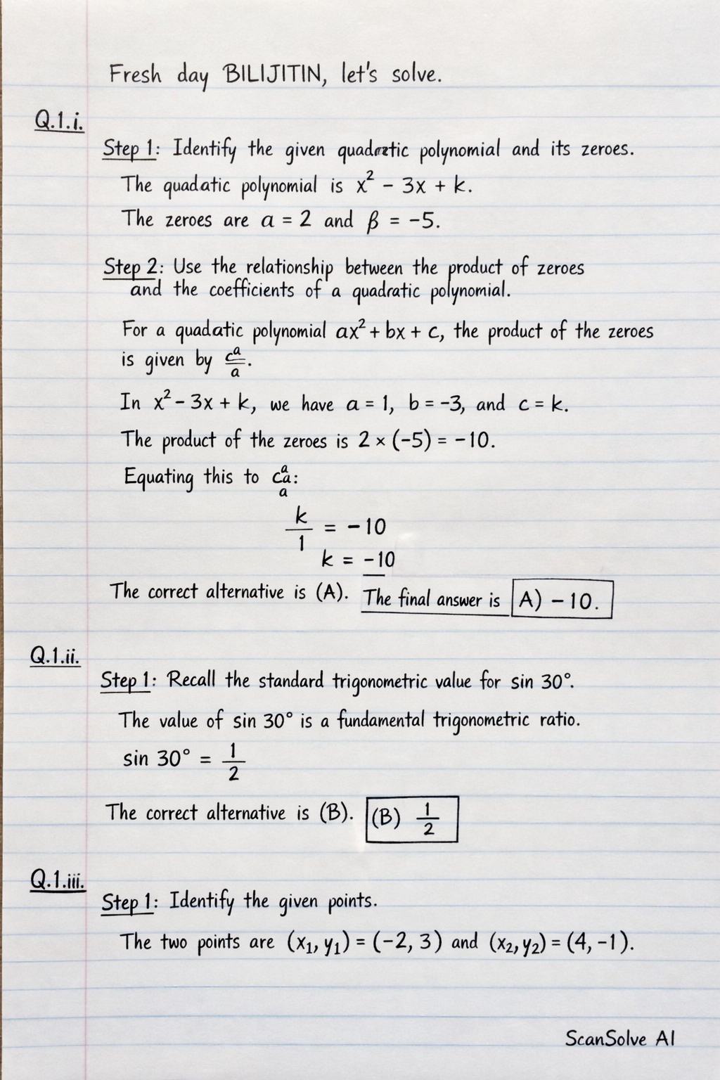 Handwritten step-by-step solution preview
