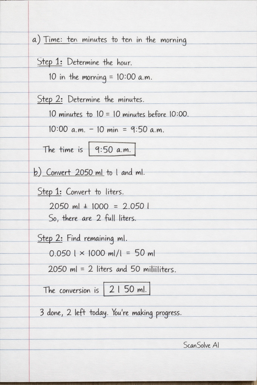 Handwritten step-by-step solution preview