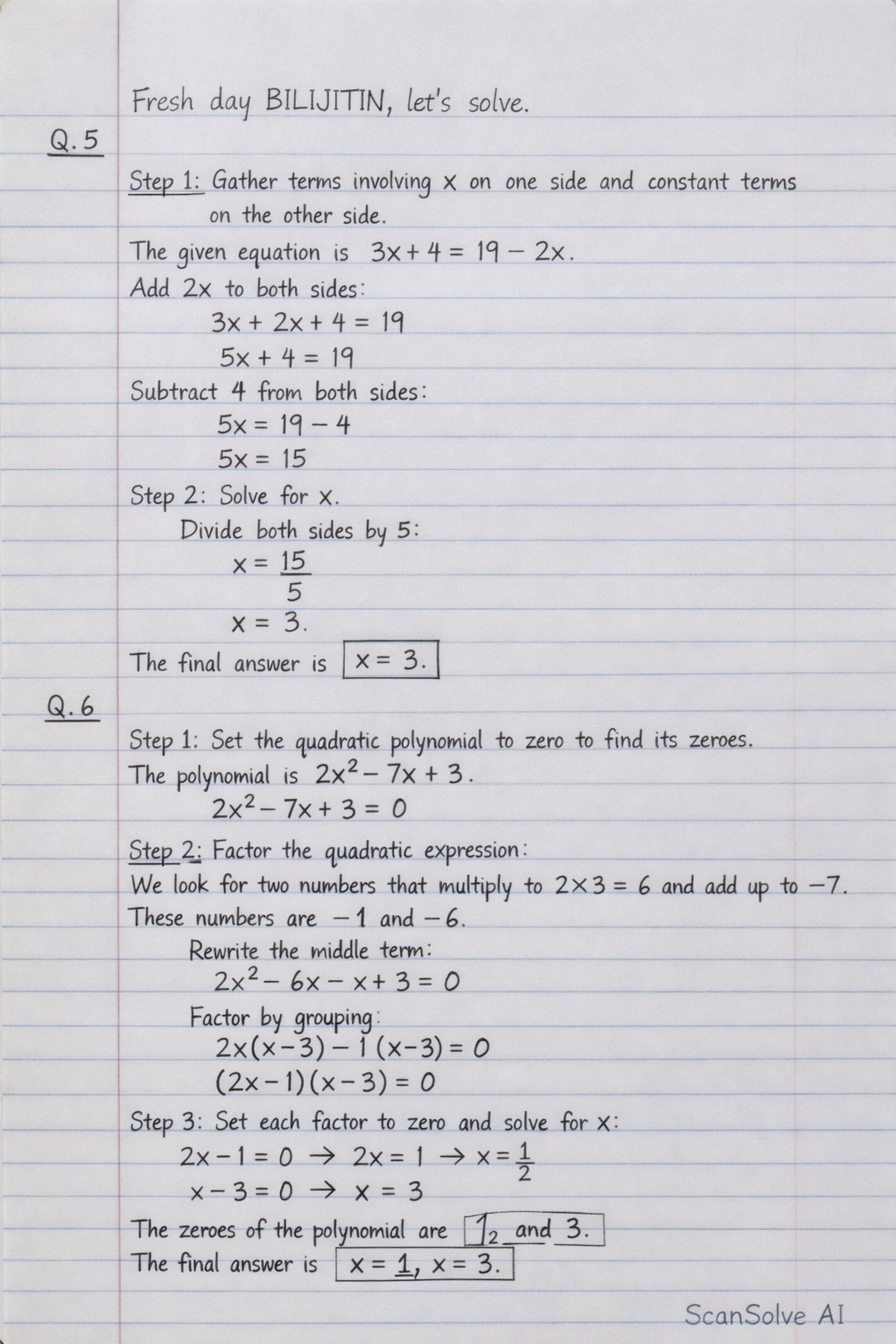 Handwritten step-by-step solution preview