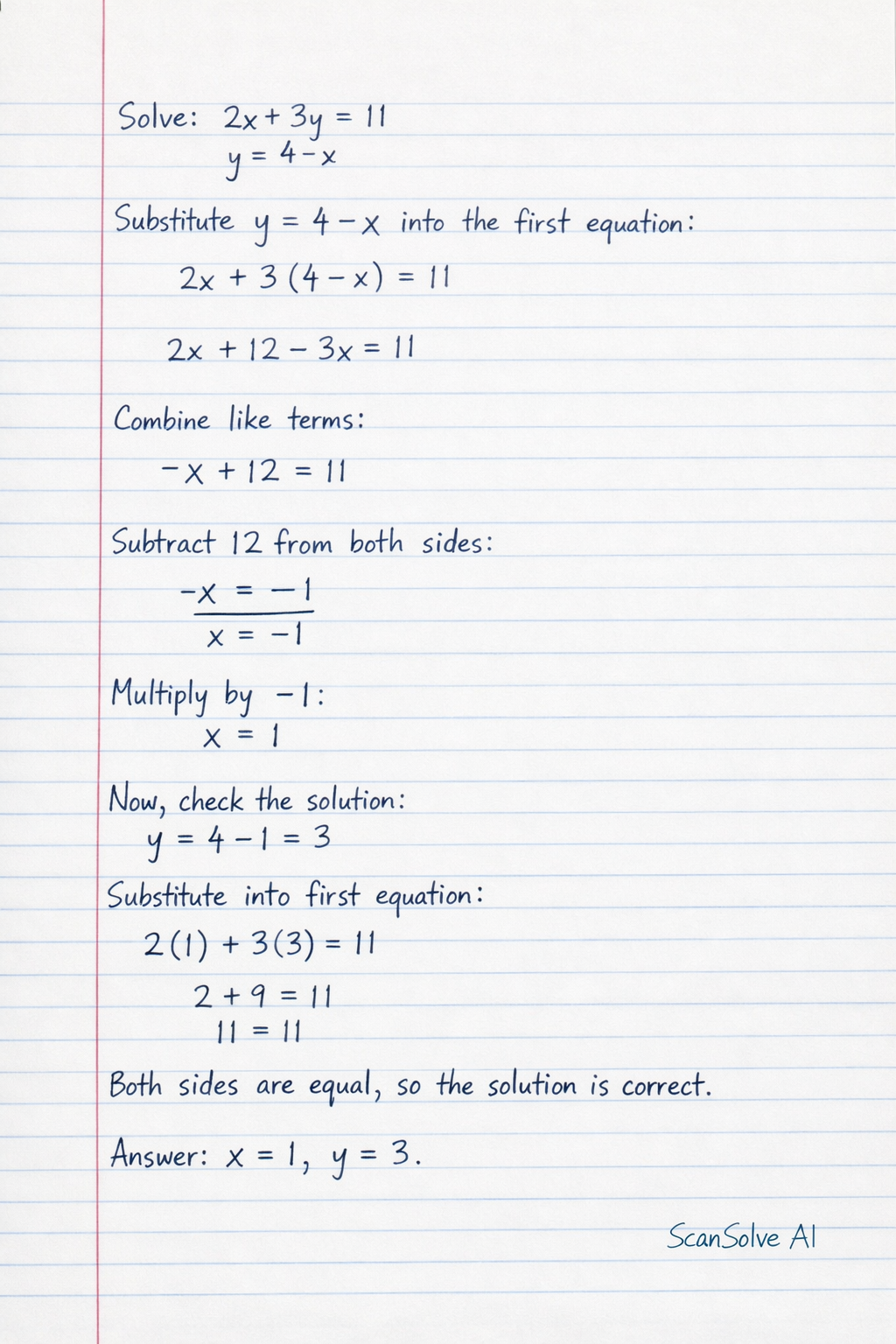 Handwritten step-by-step solution preview