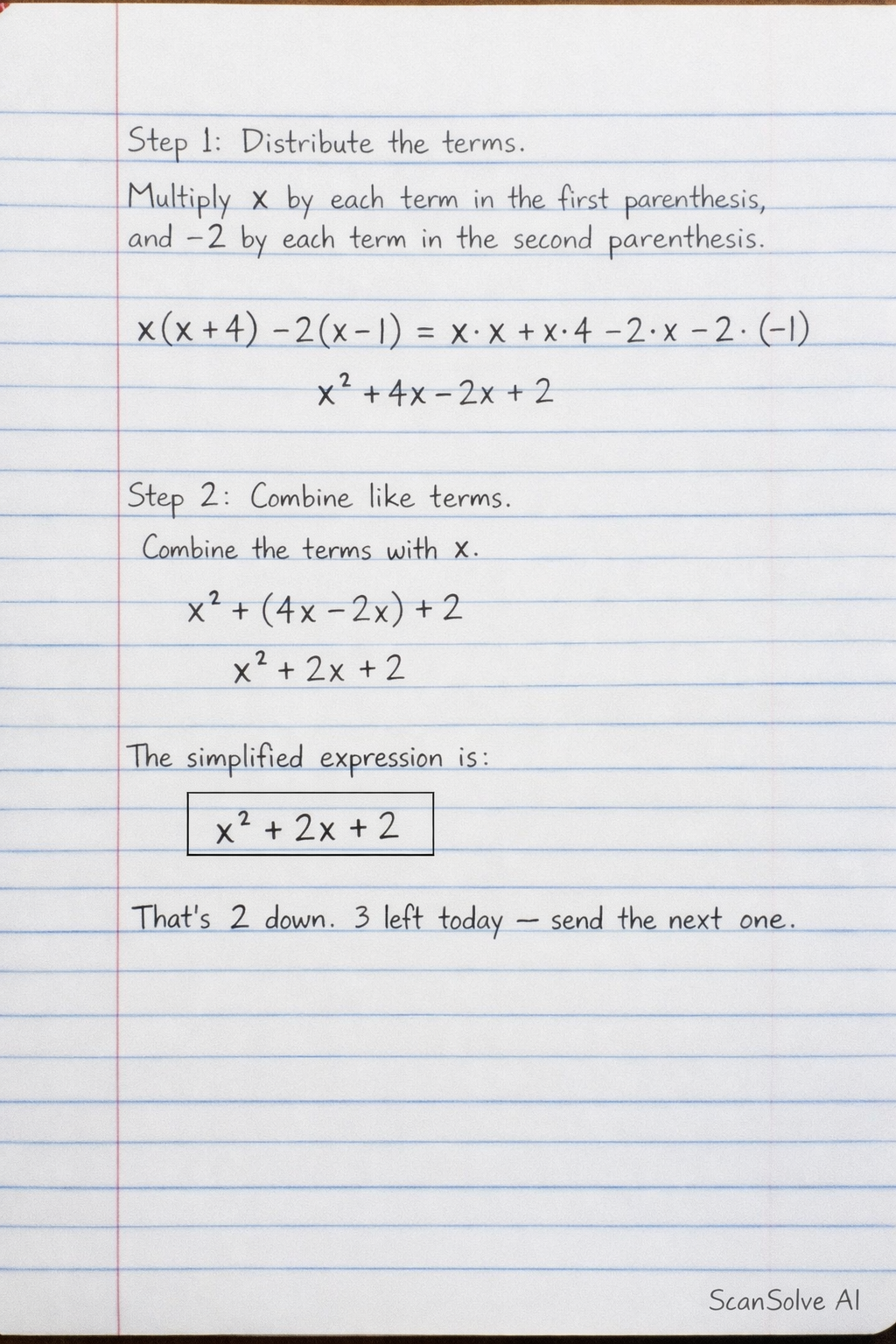 Handwritten step-by-step solution preview