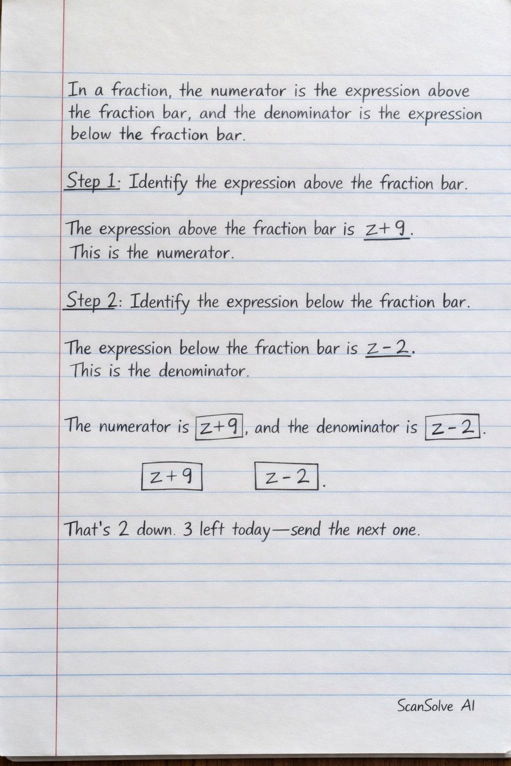Handwritten step-by-step solution preview