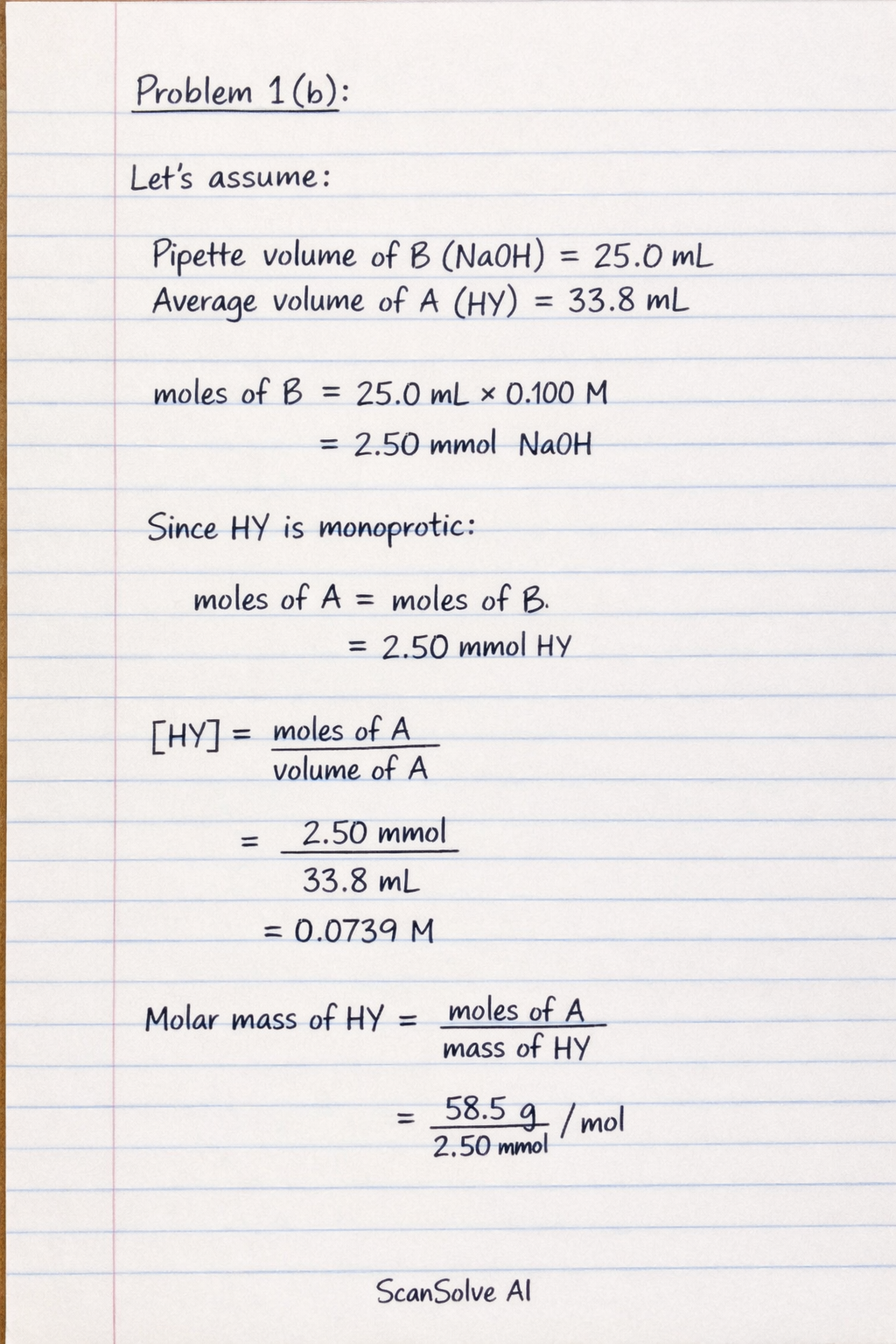 Handwritten step-by-step solution preview