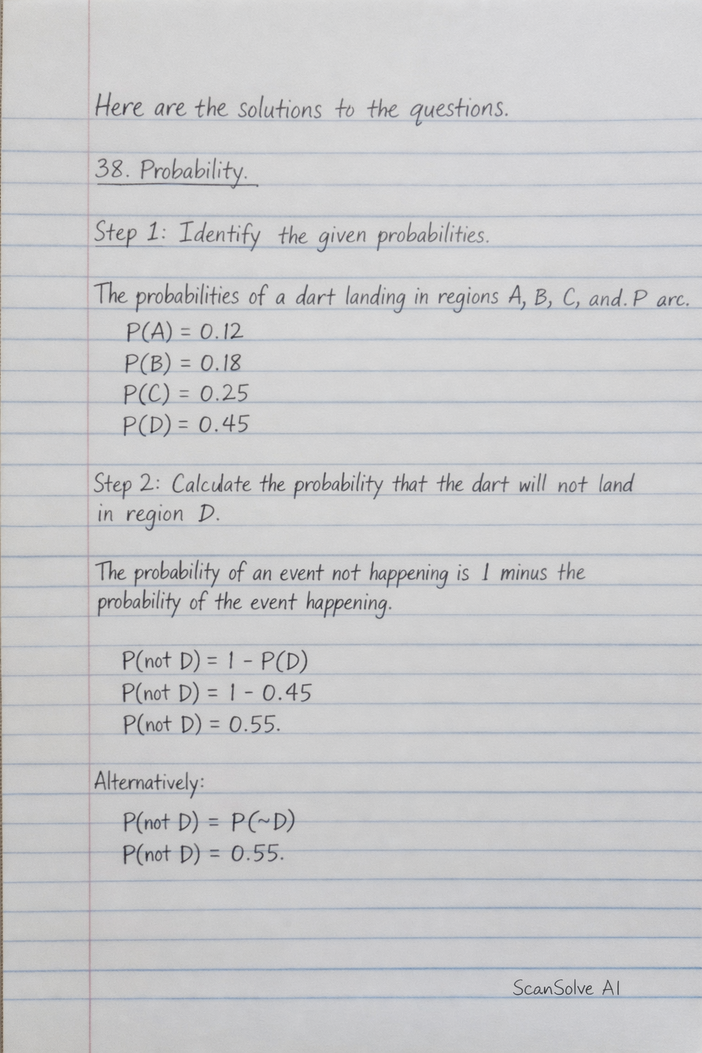 Handwritten step-by-step solution preview