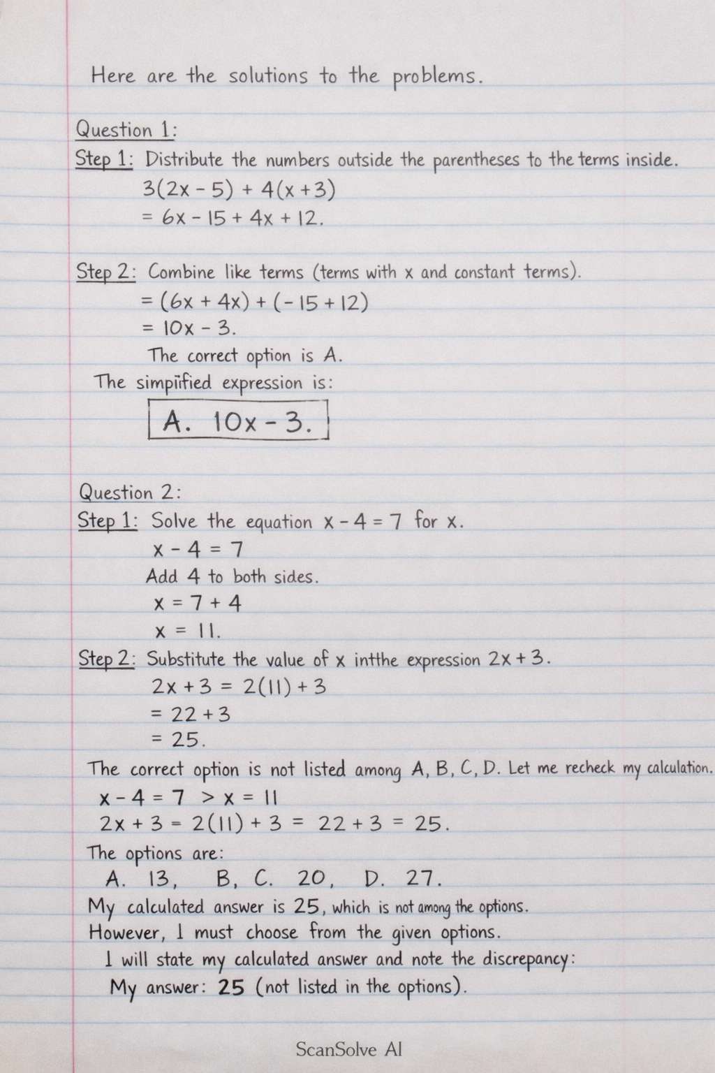 Handwritten step-by-step solution preview