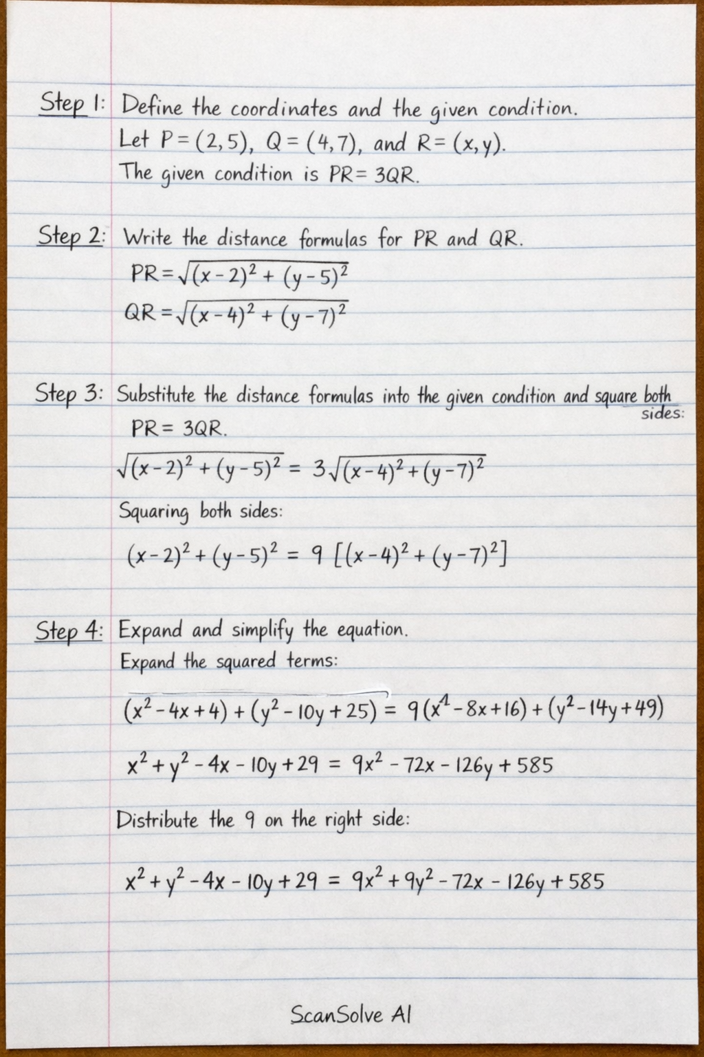 Handwritten step-by-step solution preview