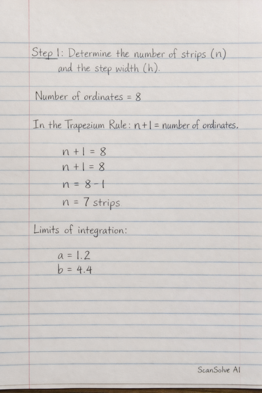 Handwritten step-by-step solution preview