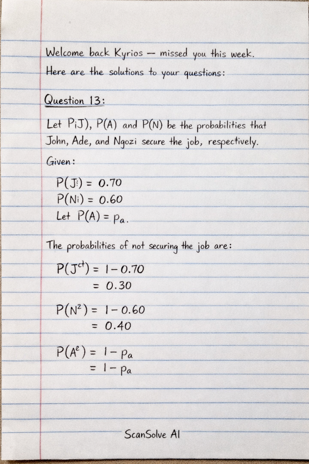 Handwritten step-by-step solution preview