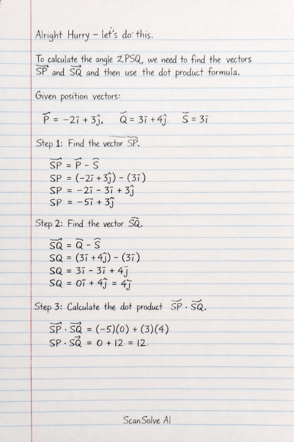 Handwritten step-by-step solution preview