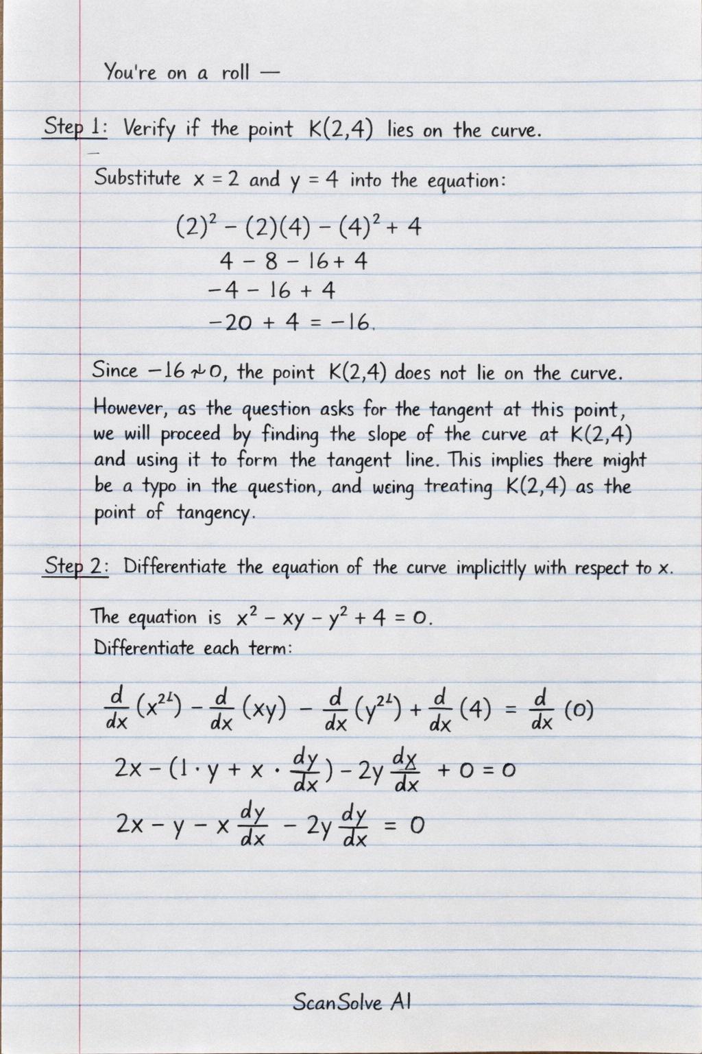 Handwritten step-by-step solution preview