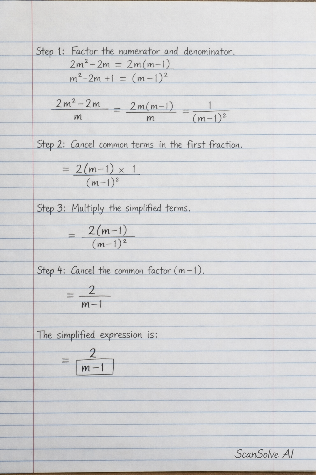 Handwritten step-by-step solution preview