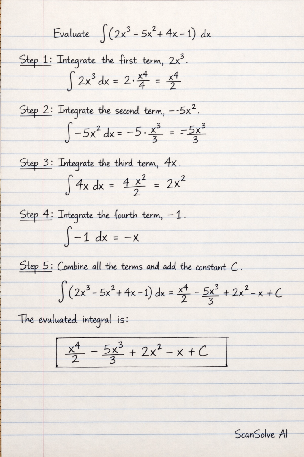 Handwritten step-by-step solution preview