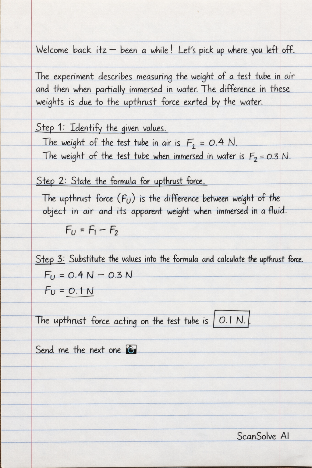 Handwritten step-by-step solution preview