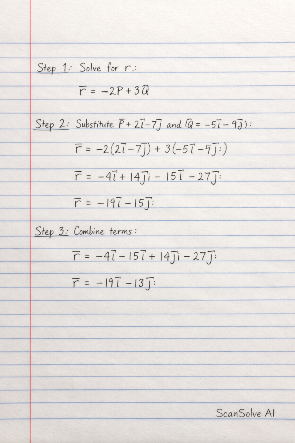 Handwritten step-by-step solution preview