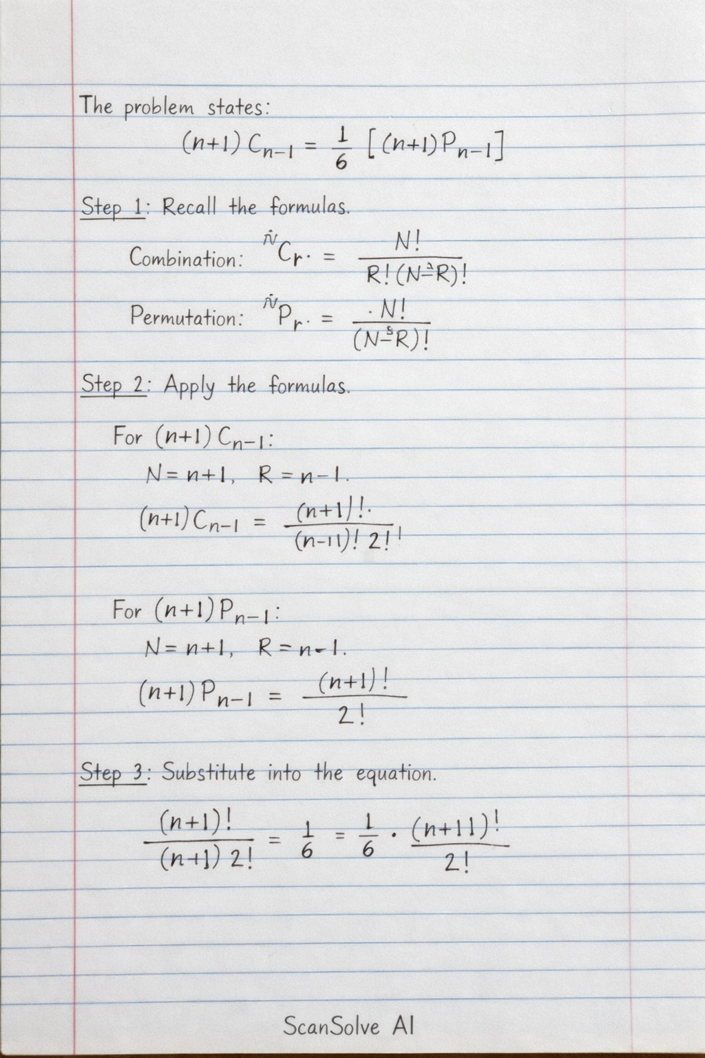 Handwritten step-by-step solution preview