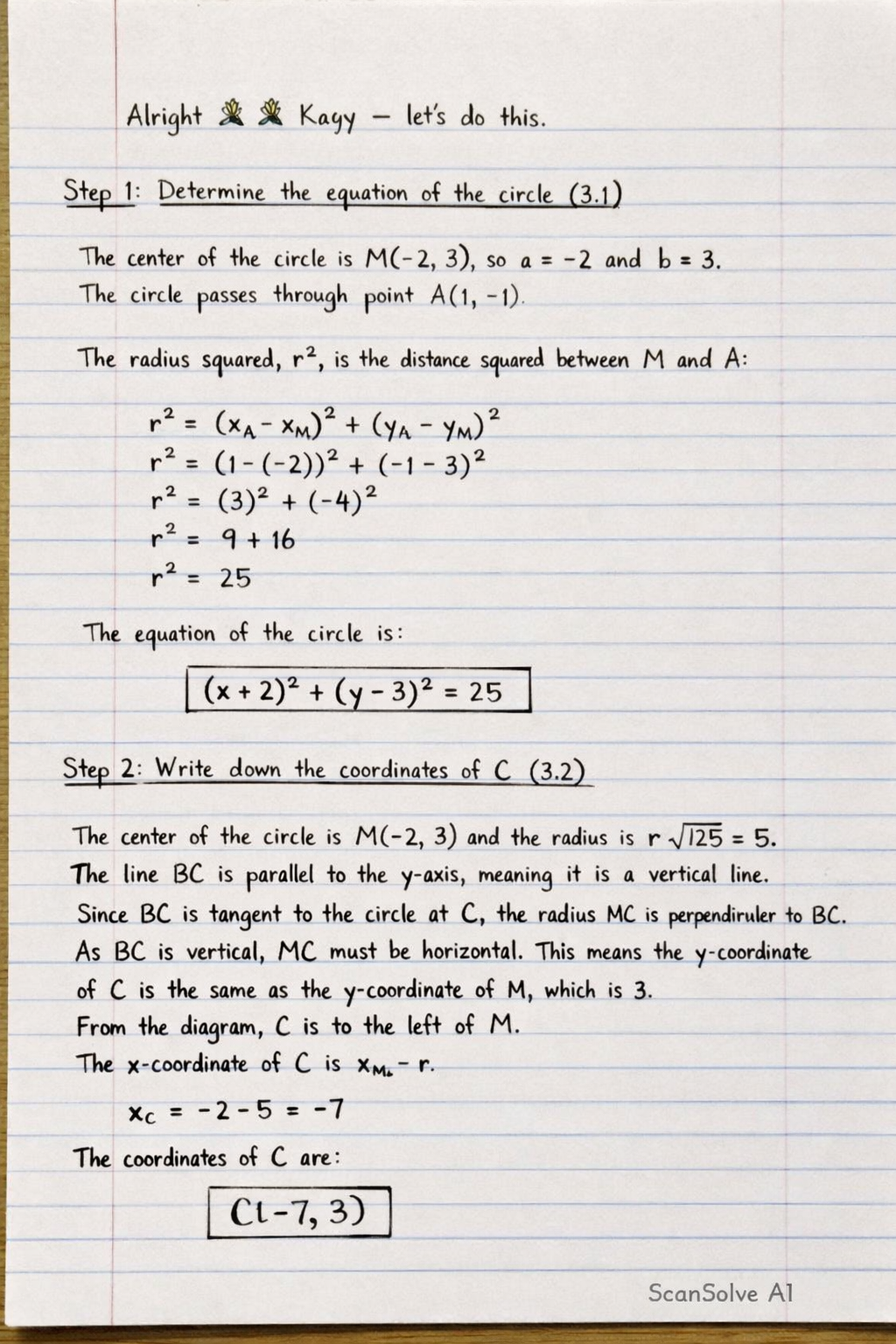 Handwritten step-by-step solution preview
