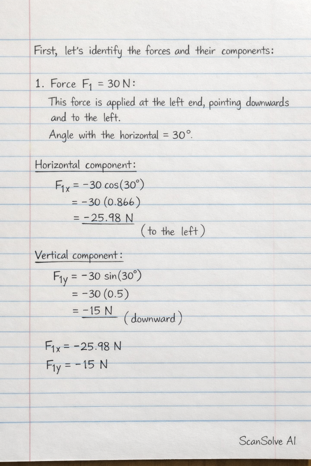 Handwritten step-by-step solution preview