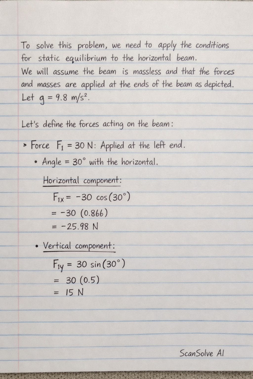 Handwritten step-by-step solution preview