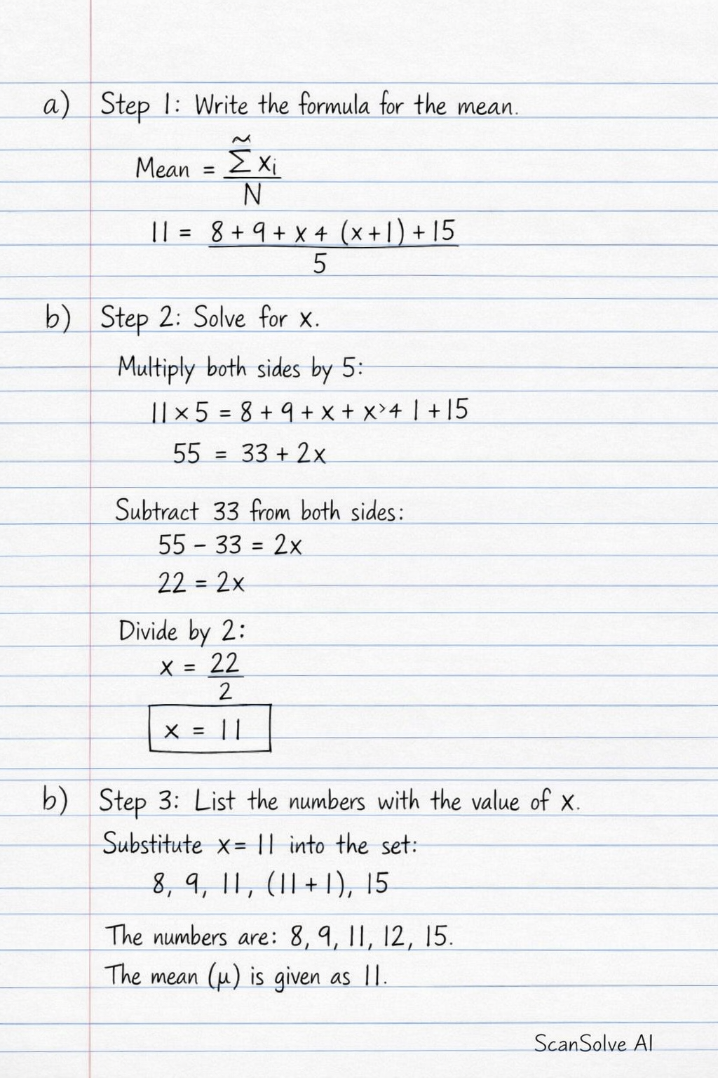 Handwritten step-by-step solution preview